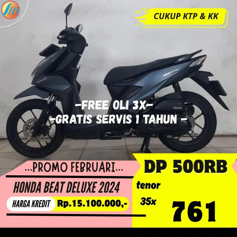 HONDA BEAT DELUXE 2024 DP CUKUP 500RIBU ANGSURAN SANGAT RINGAN KTP KK