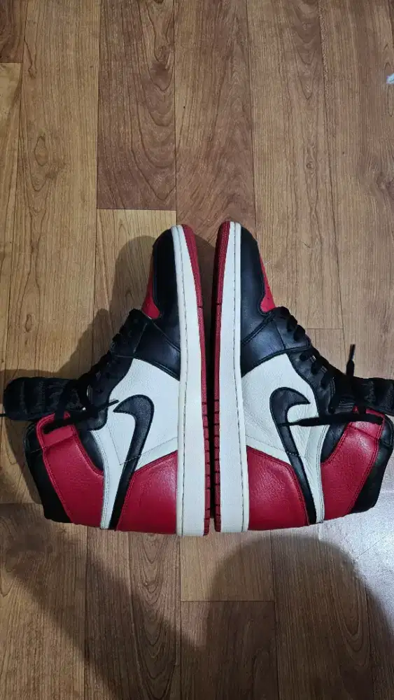 jordan1 bred toe high, size 46, 30cm