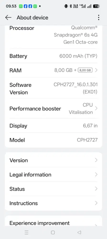 Dijual Oppo A5 bekas barang bagus no minus