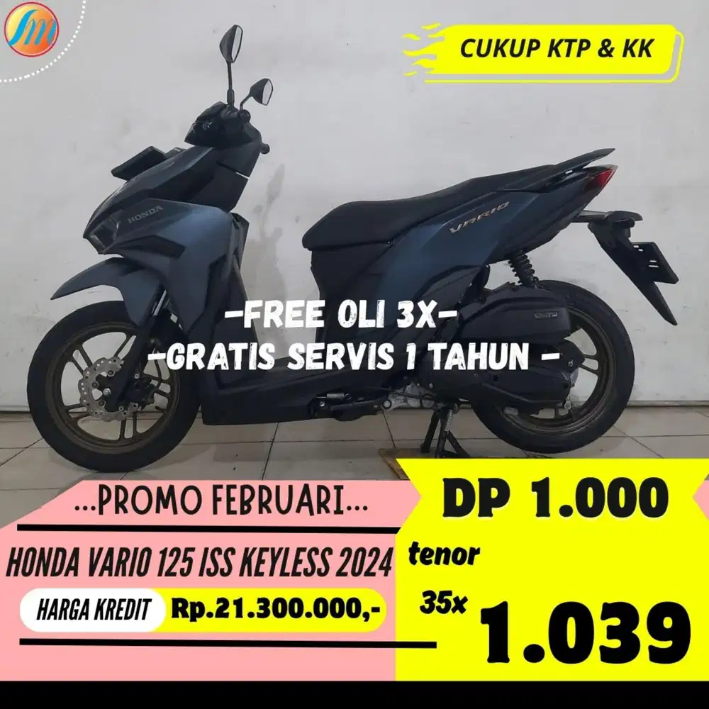 HONDA VARIO 125 ISS KEYLESS 2024 DP CUMA 1JUTA ANGSURAN TERJANGKAU