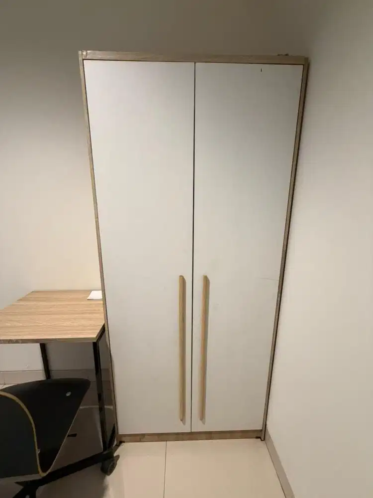 Lemari Pakaian Baju Kayu Particle Board Estetik Modern Baru