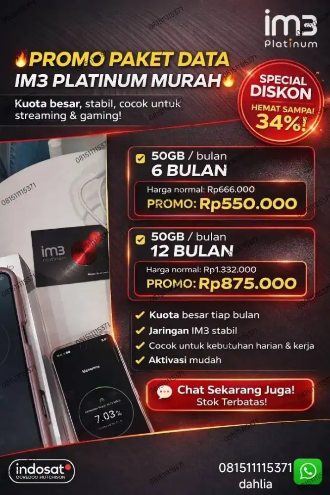 Nomor cantik Indosat Pascabayar