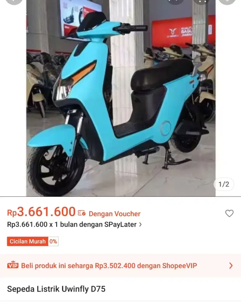 Sepeda Listrik Uwinfly D75