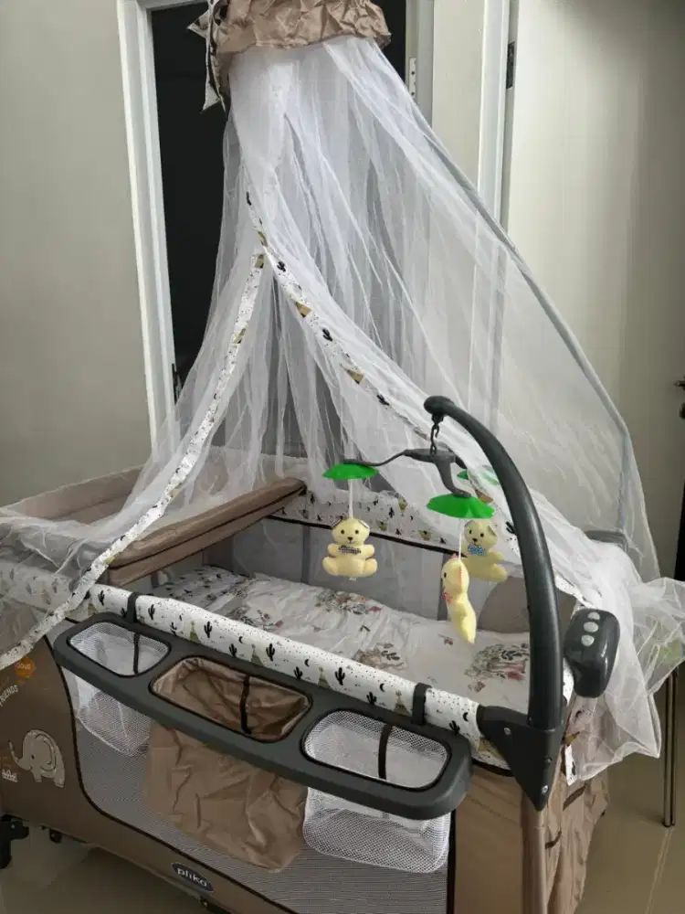Jual baby crib pliko lengkap jarang dipakai