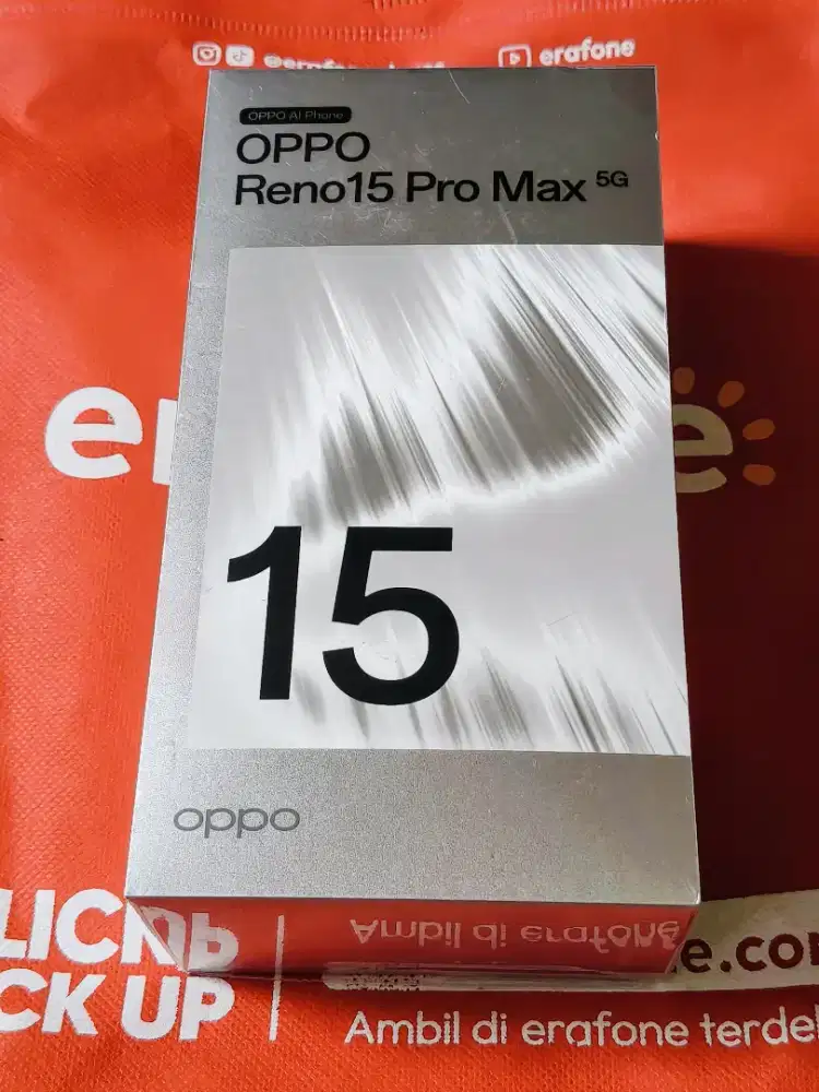 Oppo Reno 15 Pro Max 12 512gb baru garansi resmi 1th bisa tt/bt