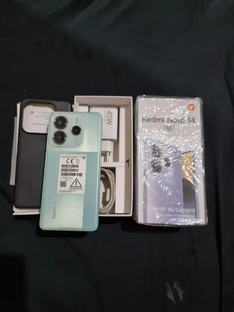 Jual hp bekas REDMI NOTE 14 5G likenew istimewa grns masih jalan