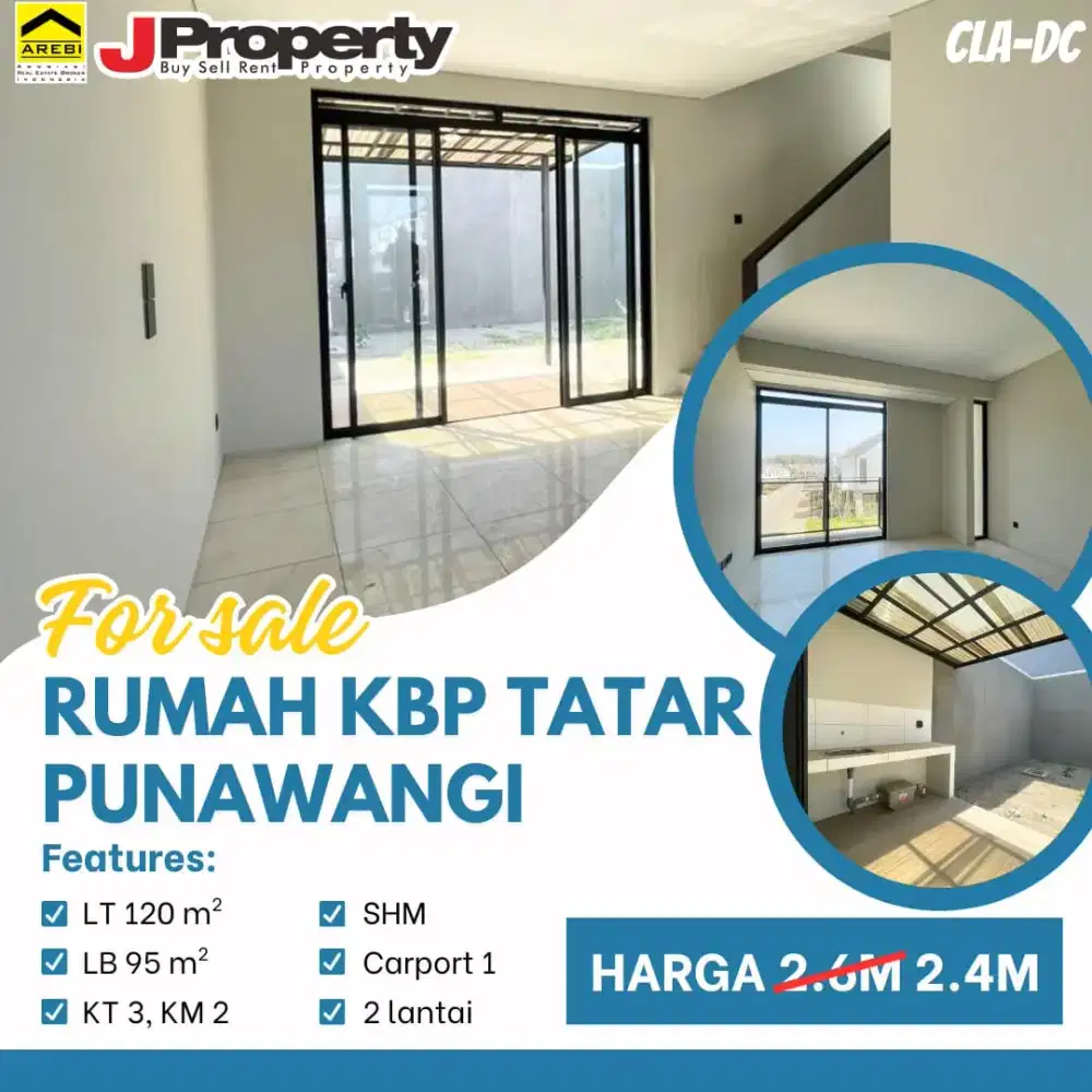 BANTING HARGA RUMAH KBP TATAR PUNAWANGI 2 M AN BU
