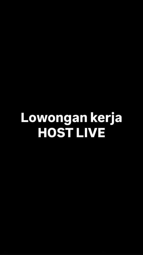 Lowongan kerja host live fashion