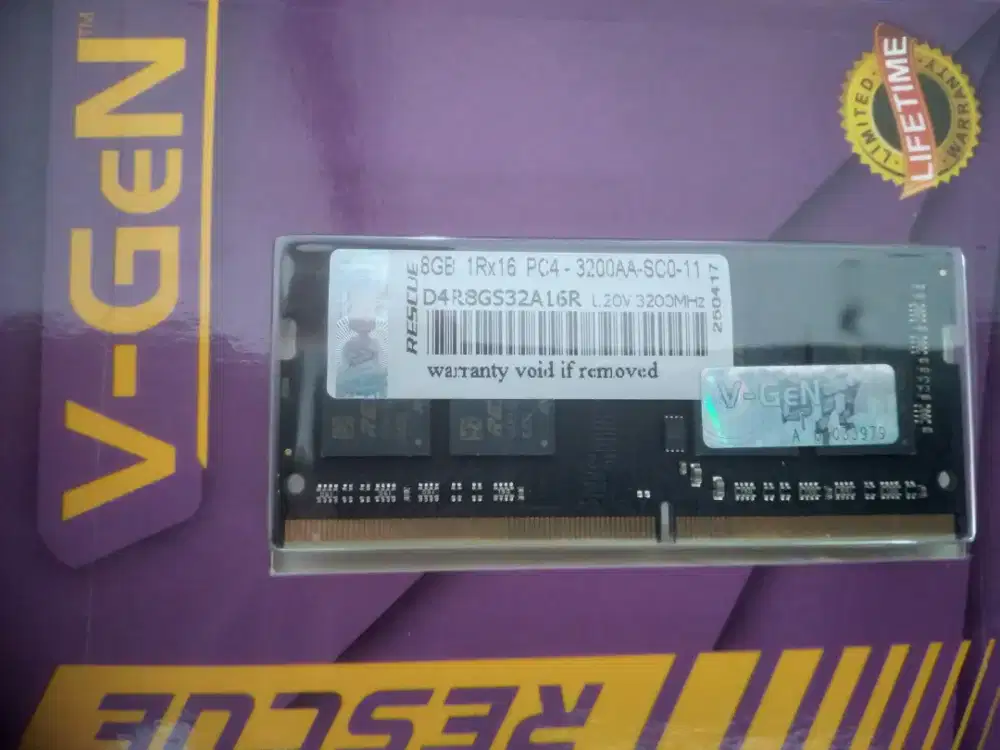 RAM for laptop 8Gb DDR4- 3200 V-GEN RESCUE