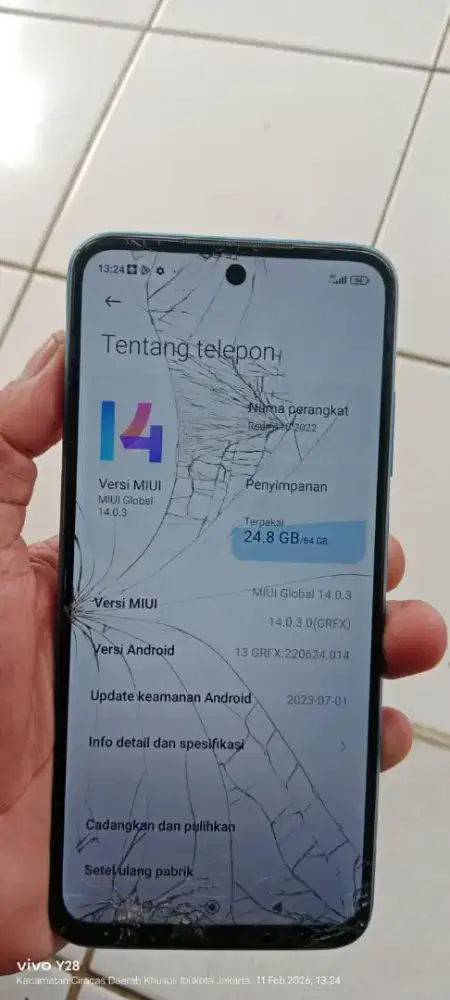 Redmi 10. 4/64 minus retak orian normal