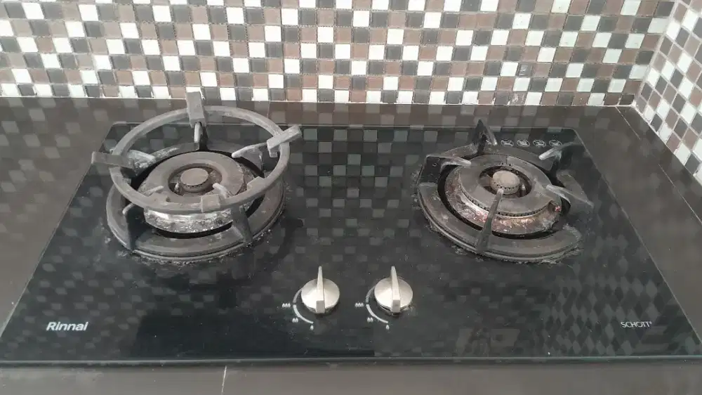 Kompor Gas Rinnai Glass Schott 2 Tungku