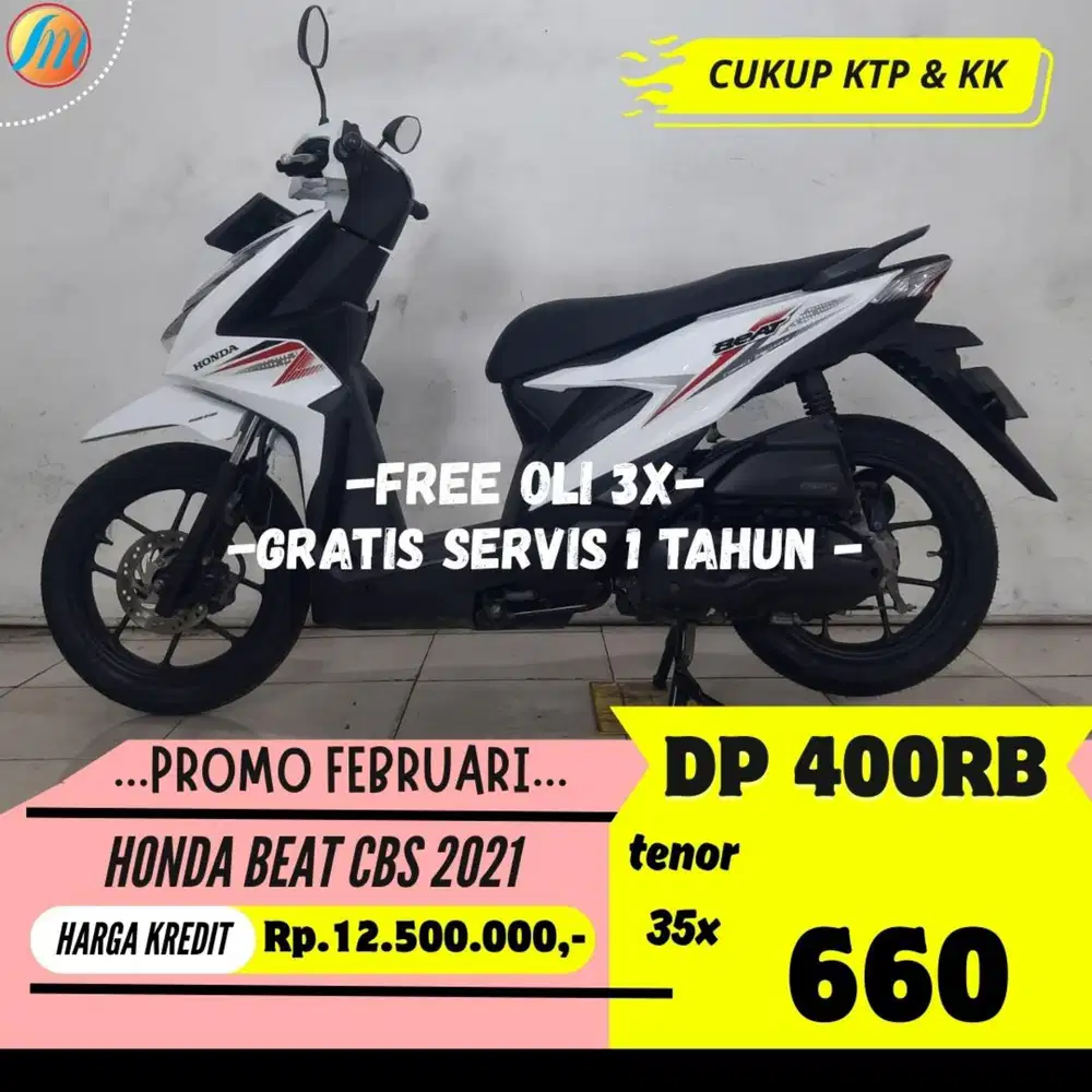 HONDA BEAT CBS 2021 KREDIT DP 400RIBU ANGSURAN SANGAT RINGAN KTP KK