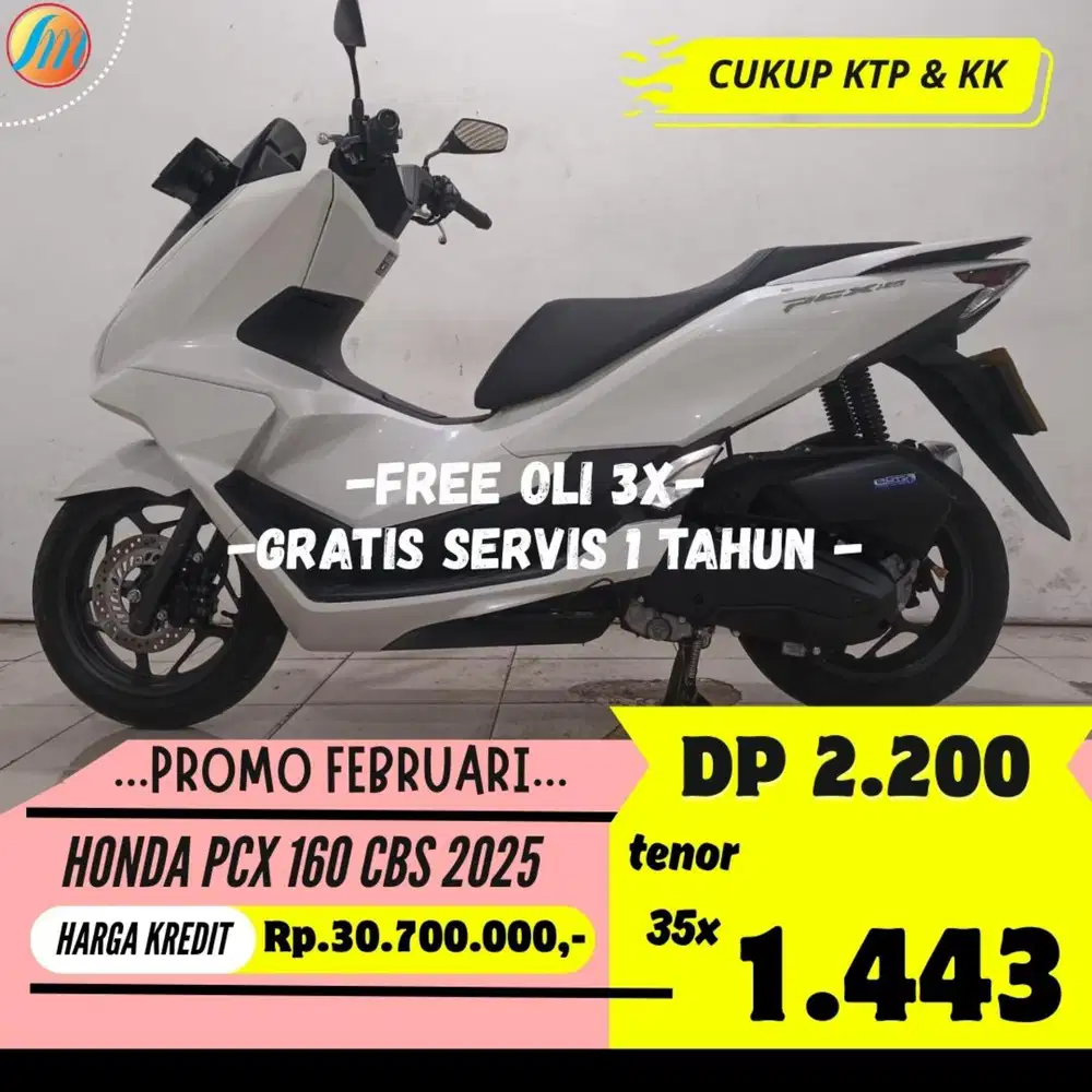 DP 2,2JUTA HONDA PCX 160 CBS 2025 ANGSURAN SANGAT TERJANGKAU KTP KK