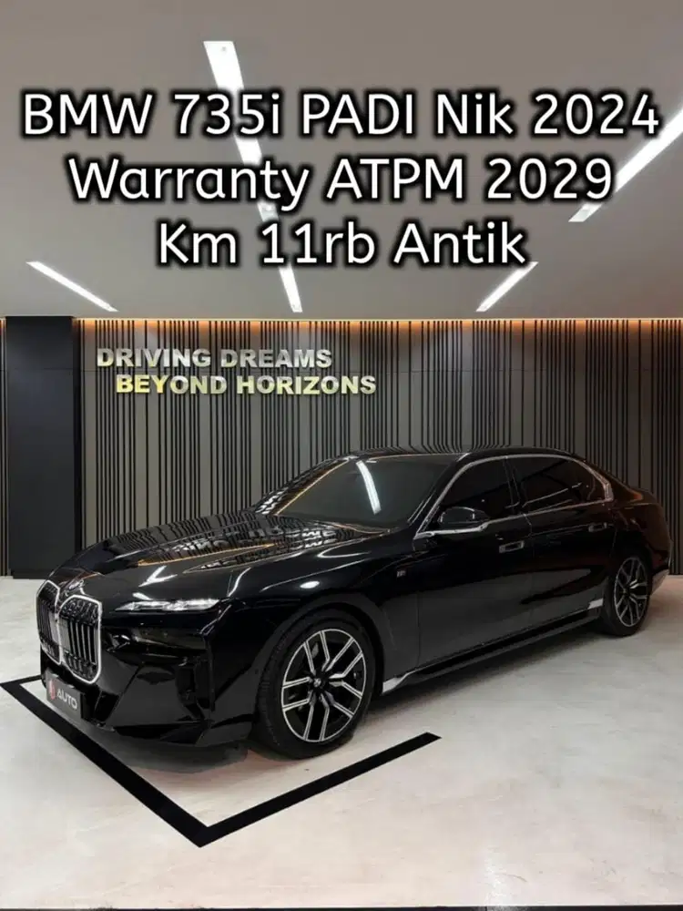 BMW 735i M-Sport 2025 Hitam Nik 2024 B1348SAT Km11rb
