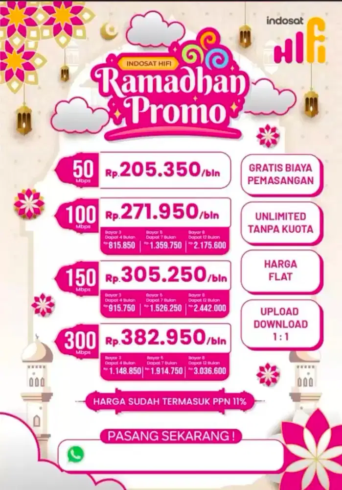 Promo Ramadhan Pemasangan Wifi Hifi Indosat