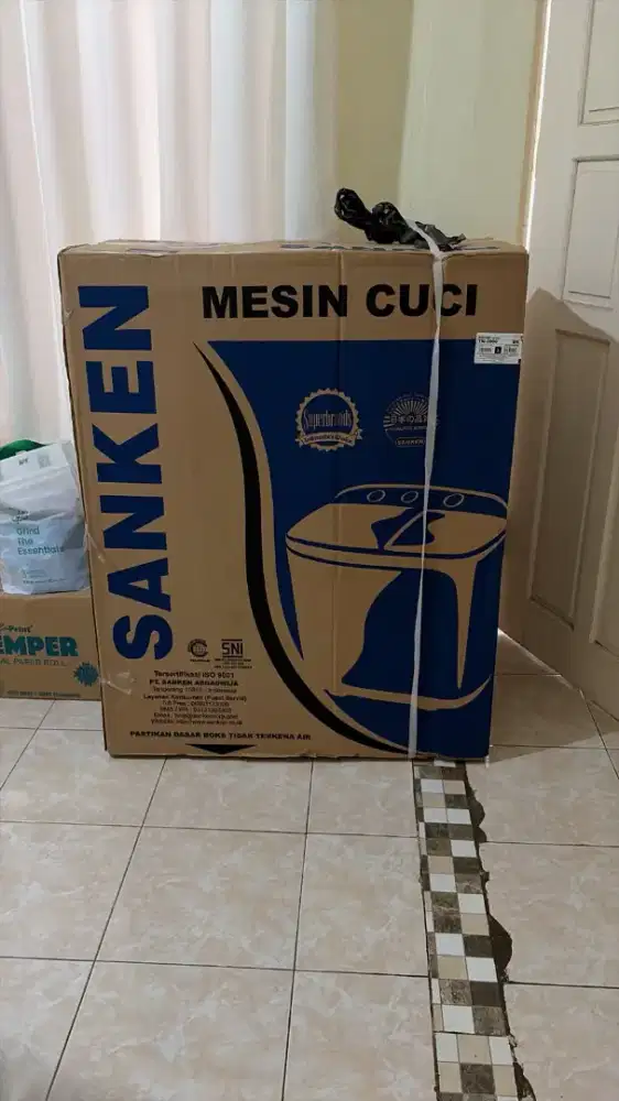 Mesin cuci 2 tabung merk Sanken siap pakai