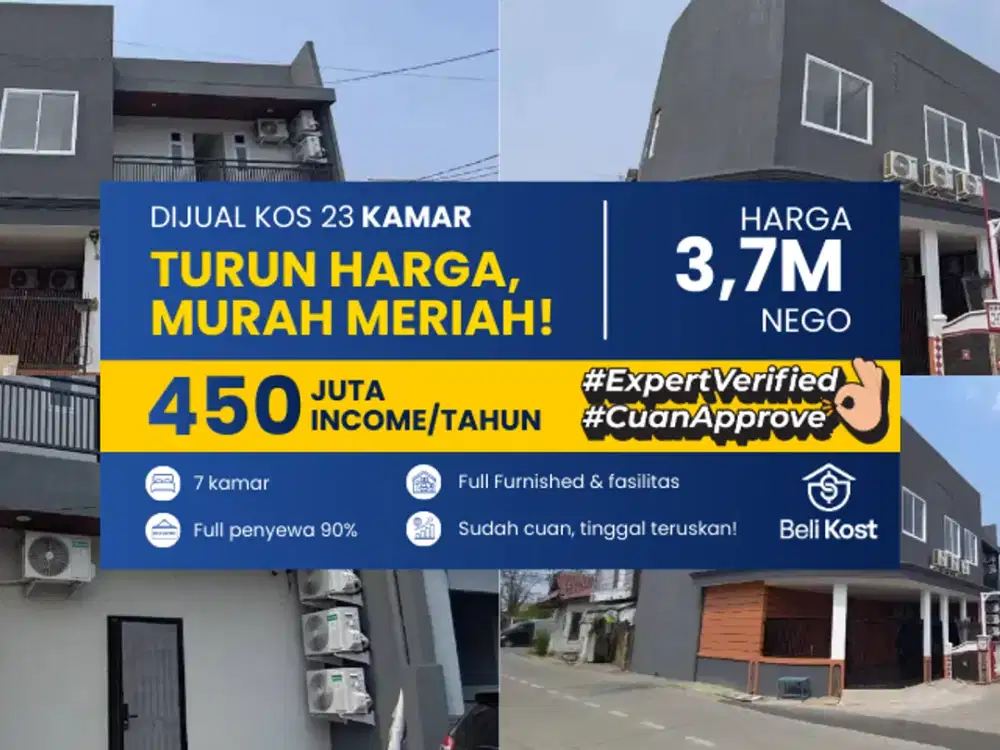 TURUN HARGA Jual Kos-Kosan Cikarang Terisi 90% Income 450jt/tahun