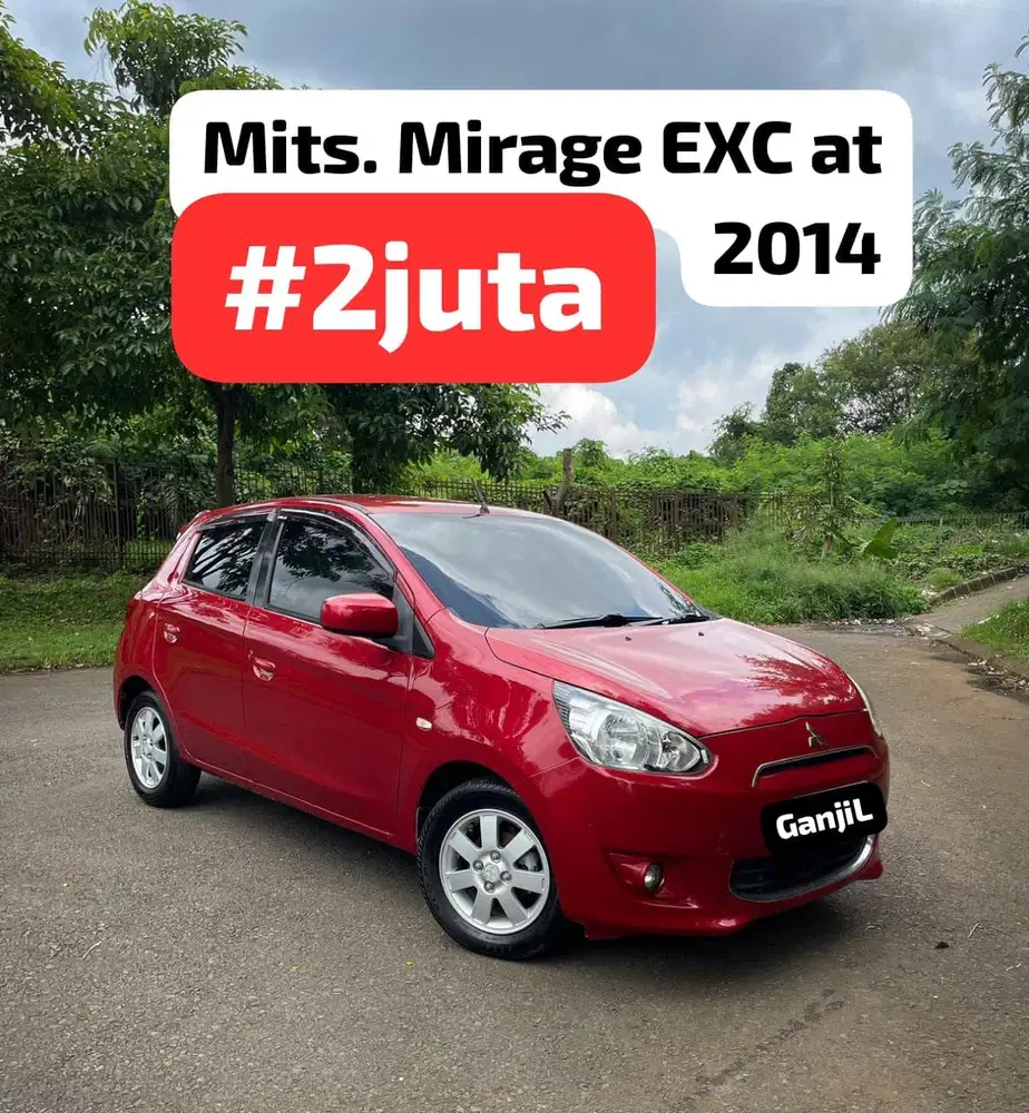 Mitsubishi Mirage EXC at 2014 merah #2juta