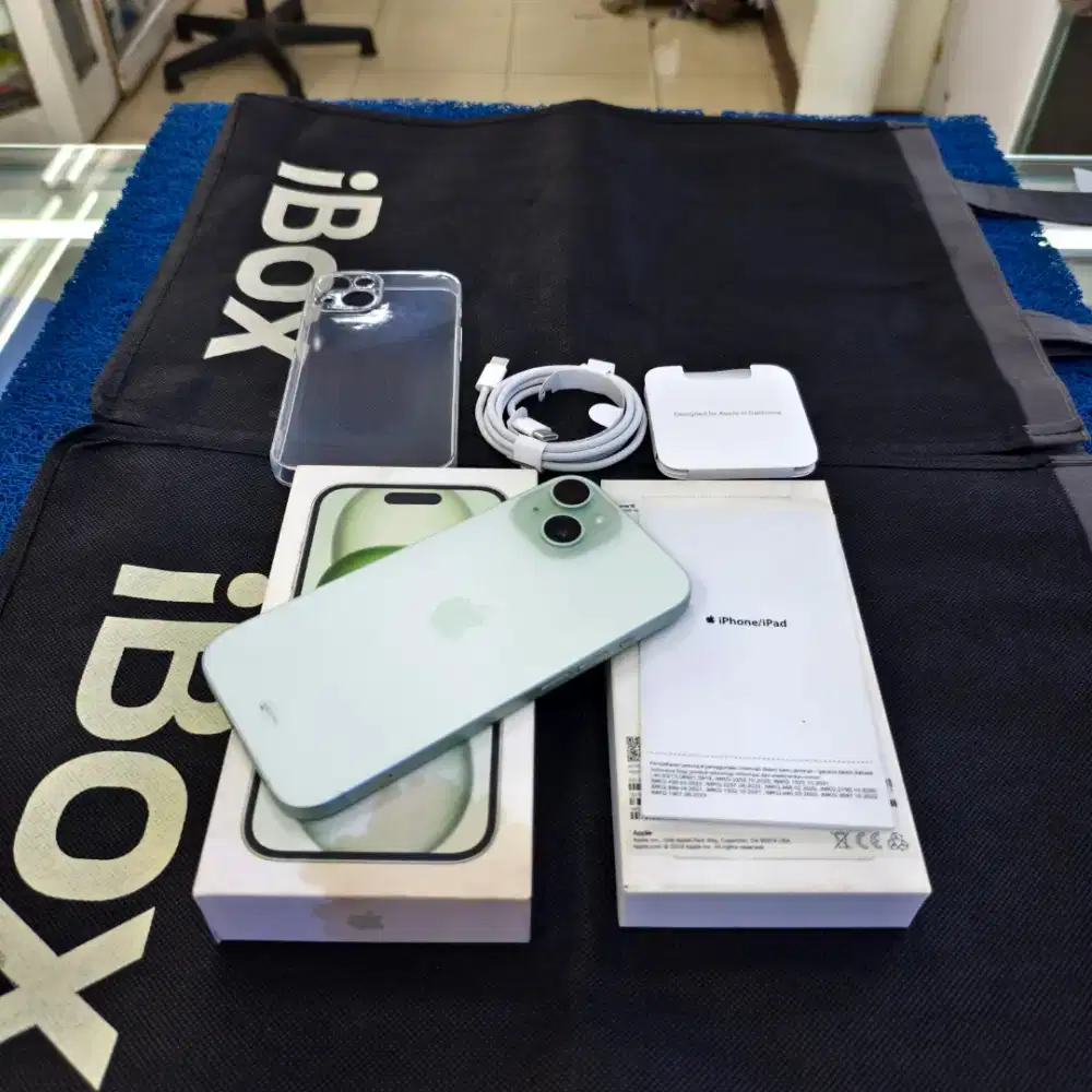 Iphone 15 128GB 99,9 Like New BH 100% CC 54 Ex Grs resmi iBox