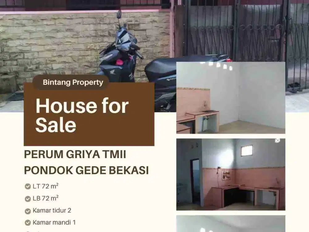 Dijual rumah siap huni di Perum Griya Asri Taman Mini Jatimakmur