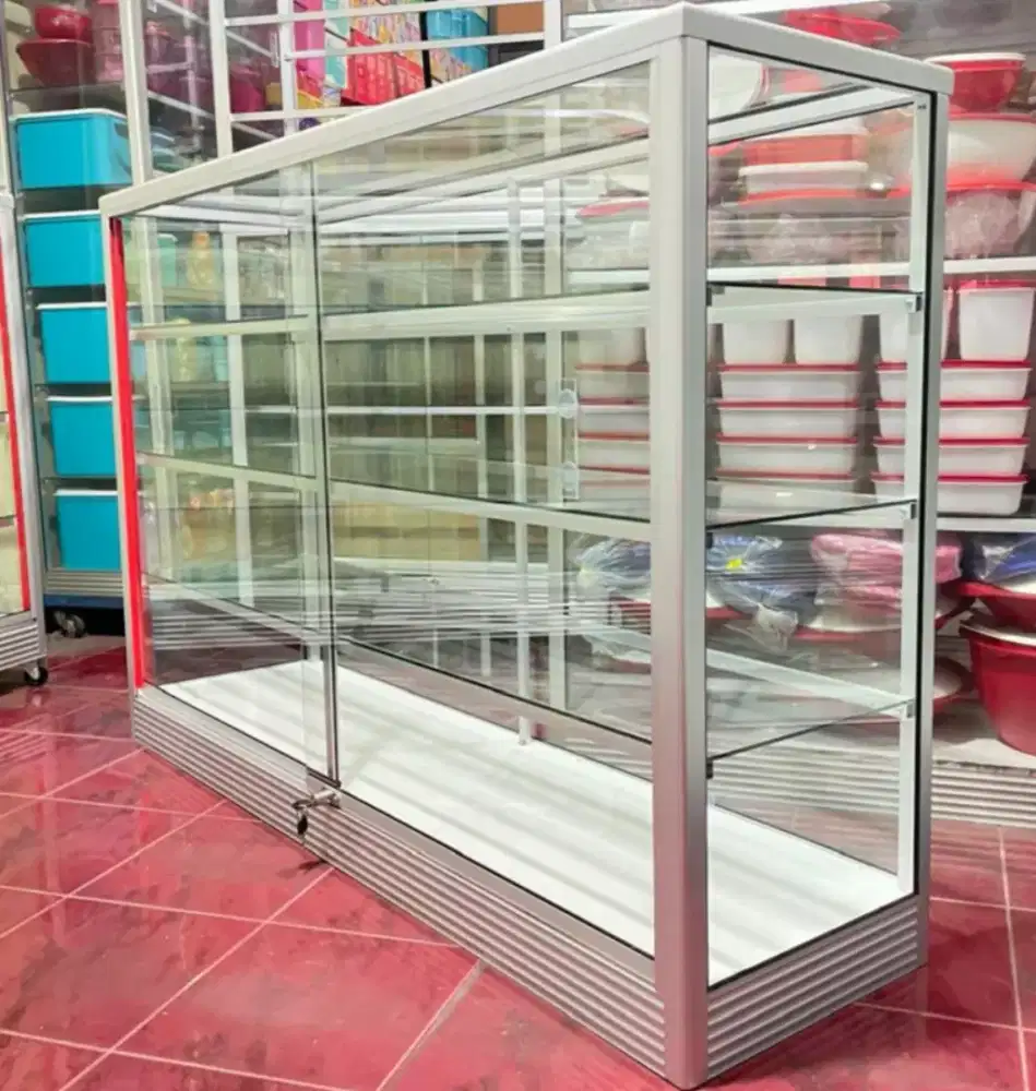 Etalase Panjang 1,5Mx1M Barang Baru & Siap Kirim