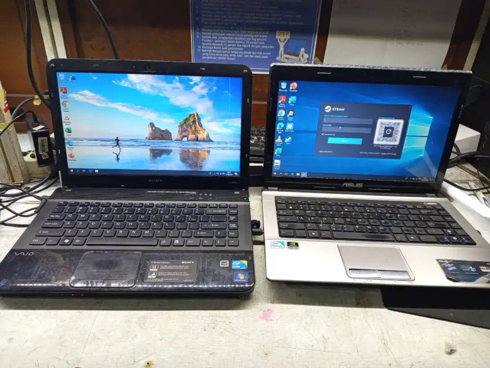 LAPTOP 2 UNIT SONY VAIO DAN ASUS X45C