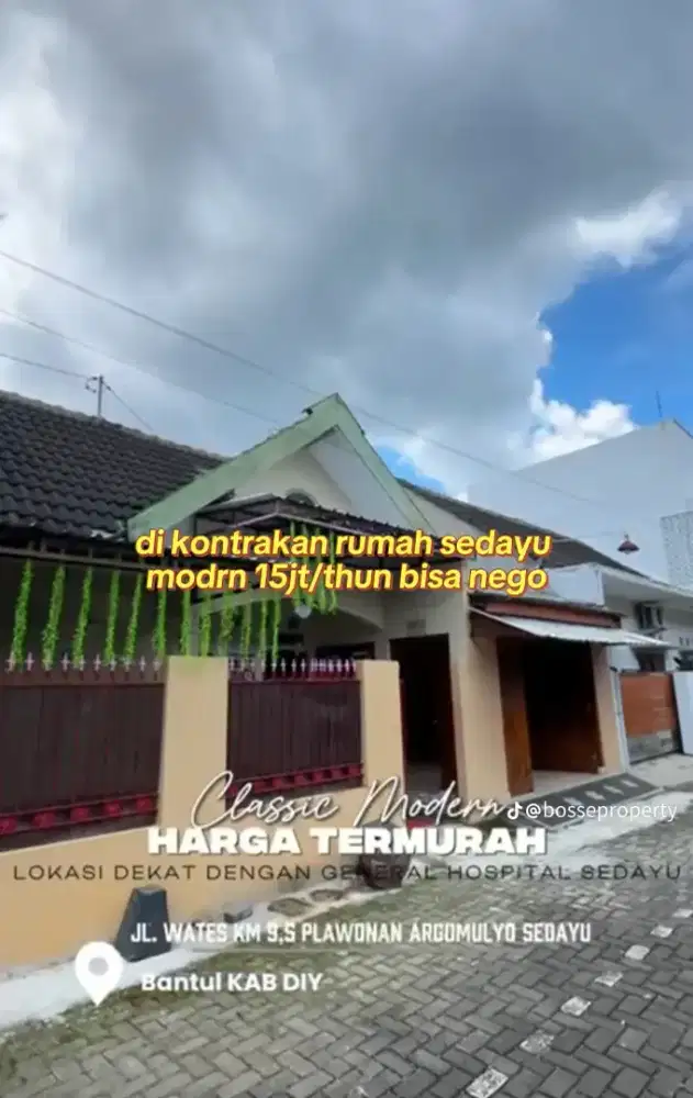 Di sewakan/ di kontrakan Rumah j