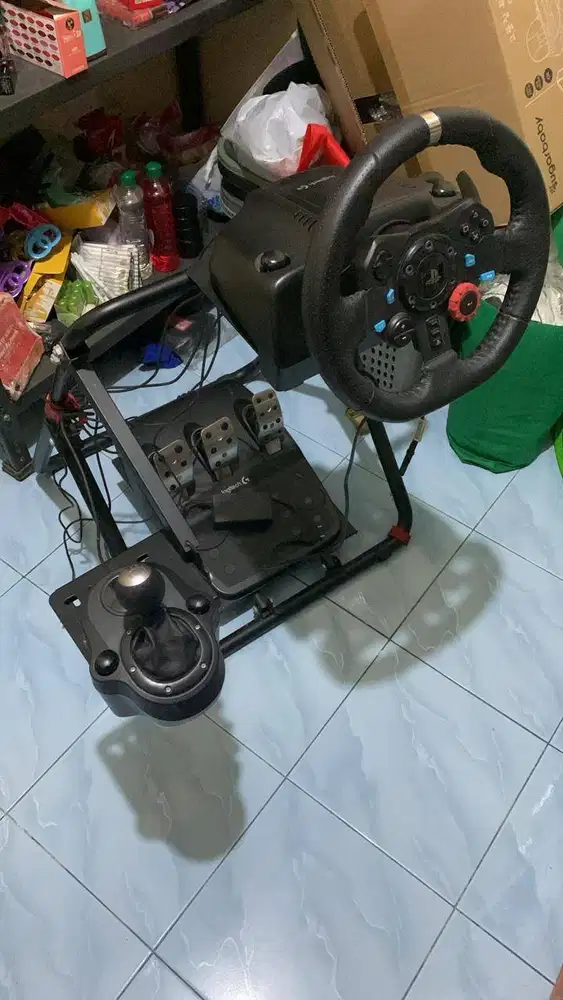 DIJUAL Logitech G29 + Shifter + Stand Besi (Full Set Siap Main)