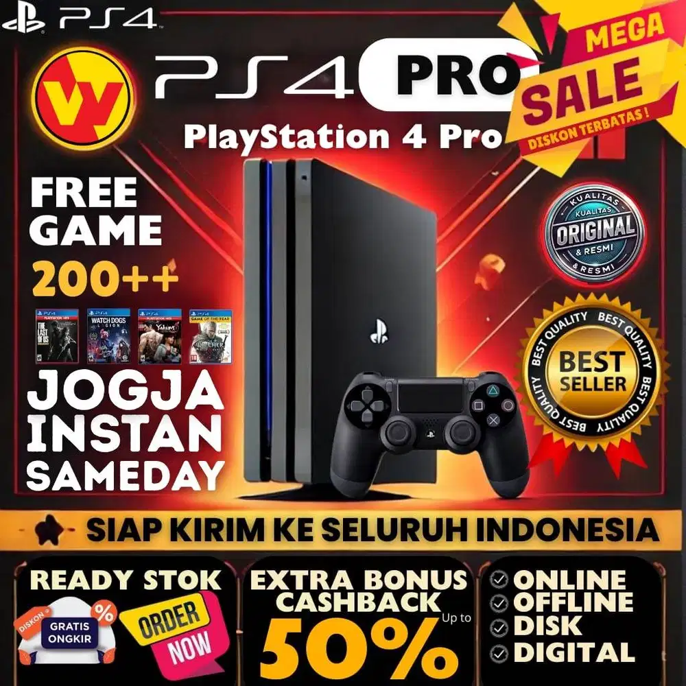 PS4 PRO SLIM FAT  Original atau HEN Bonus Games di Wijaya Games Jogja