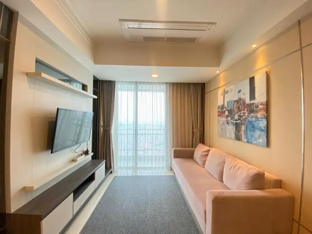 Disewakan Cepat Apartemen Casa Grande Tower Bella 2Bedrooms 76 Sqm New Furnish Tebet, Jakarta Selatan