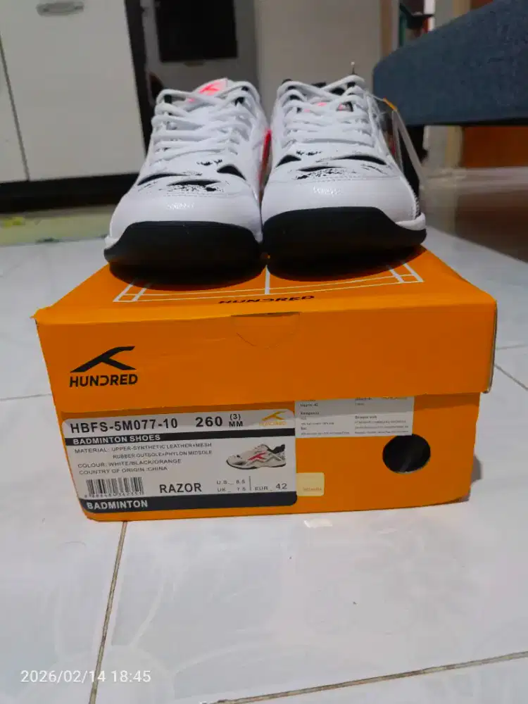 Sepatu Badminton Hundred Razor Original