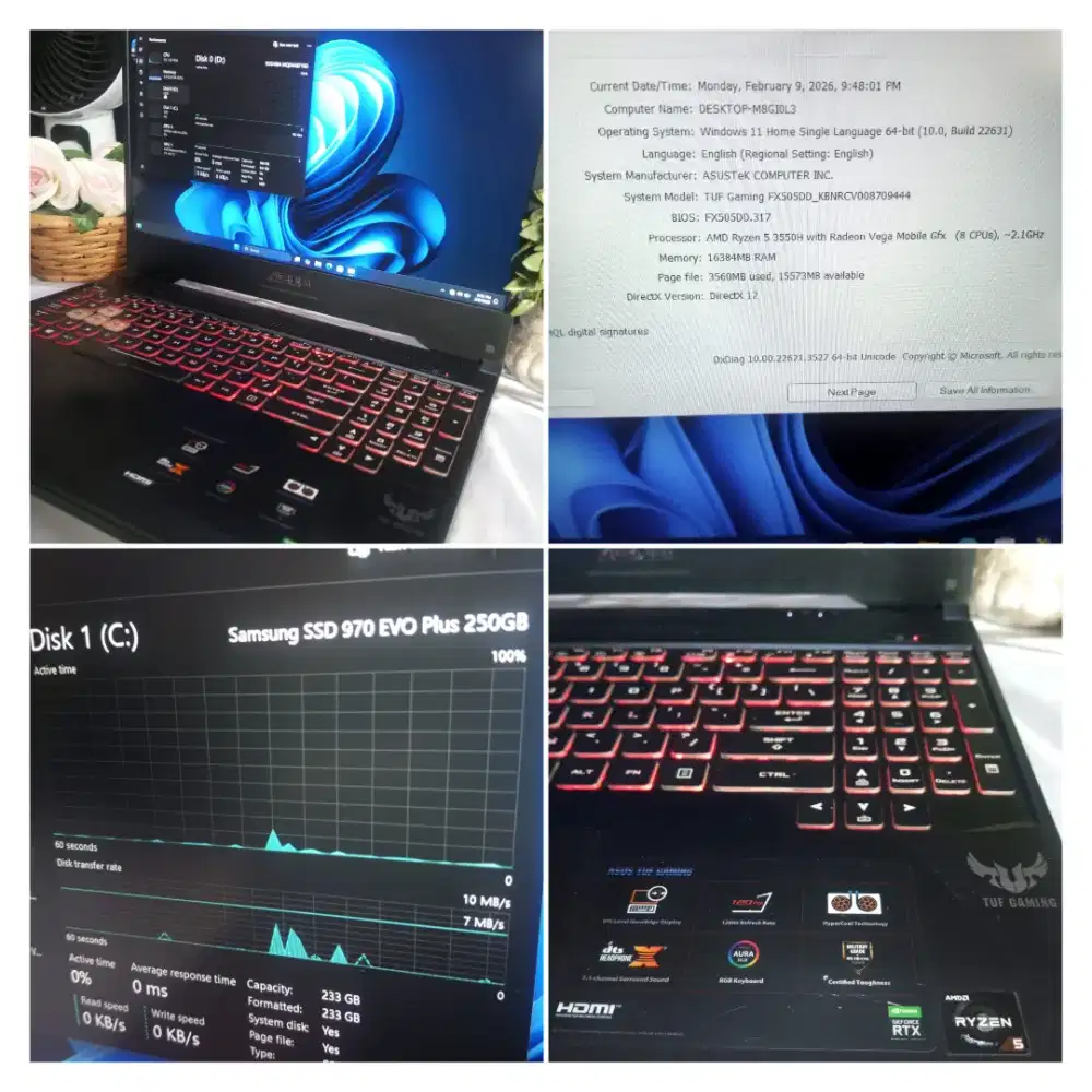 DI JUAL CEPAT LAPTOP ASUS TUF GAMING