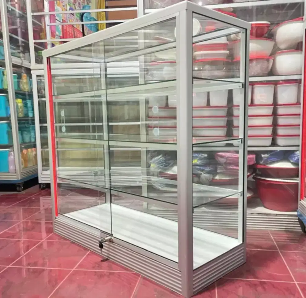 Etalase 1M Multifungsi || Kaca Full 5mm