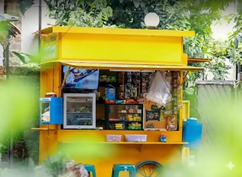 gerobak full plat besi bisa buat tidur dalamnya