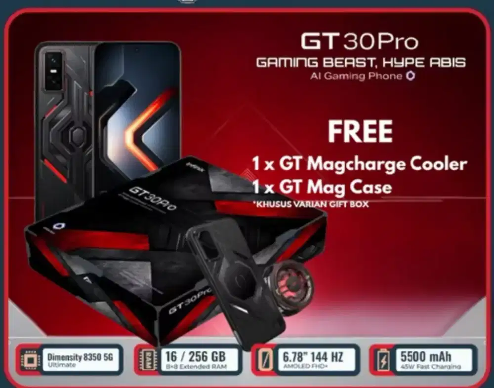 INFINIX GT 30 PRO GIFT BOX BARU
