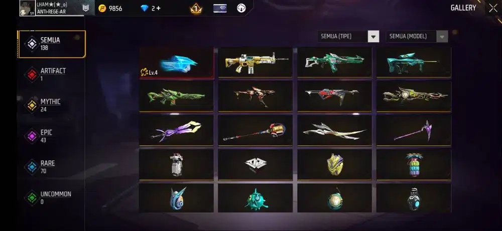 Jual akun ff , jual butuh lelang