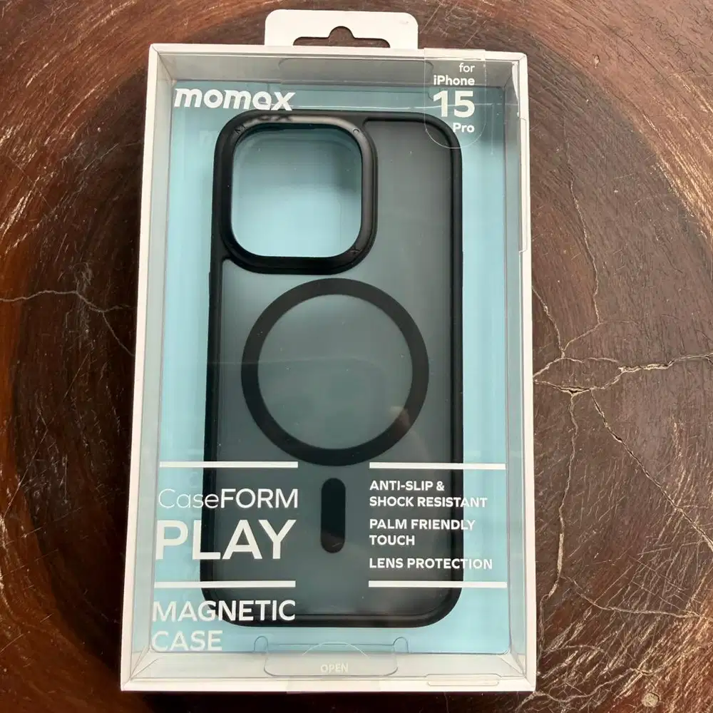 Case HP iPhone 15 Pro Momax Play Mag Matte Black BNIB