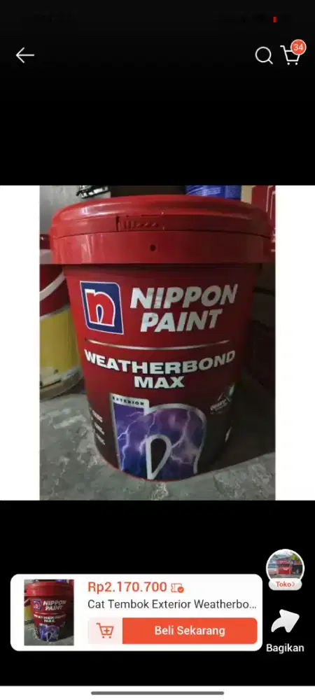 Nippon paint weather bond max 20 liter