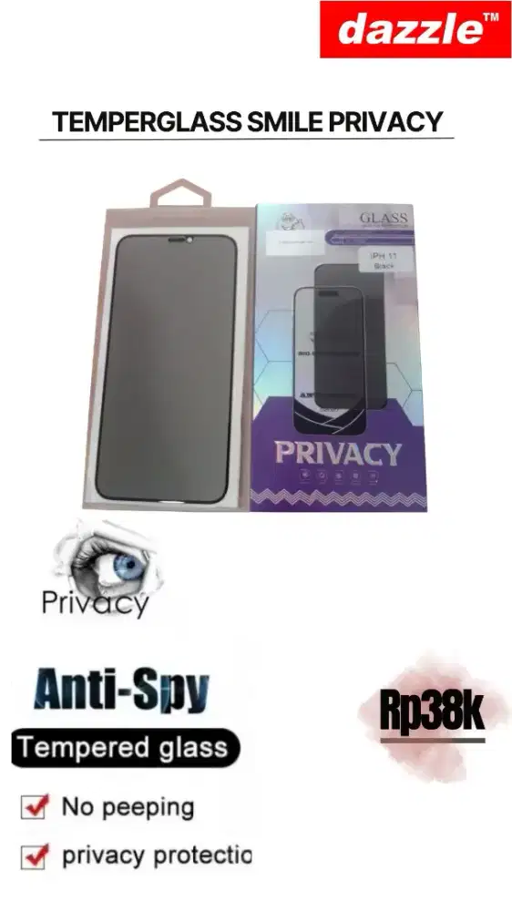 Temperglass smile privacy