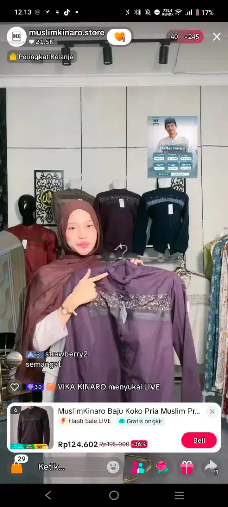 Dibutuhkan host live untuk produk kemeja koko dan mukenah