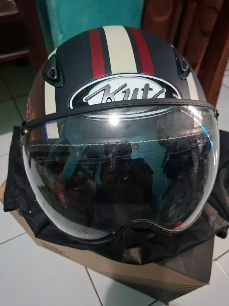 HELM KYT ELSICO BLACK MATT/CREAM ORIGINAL