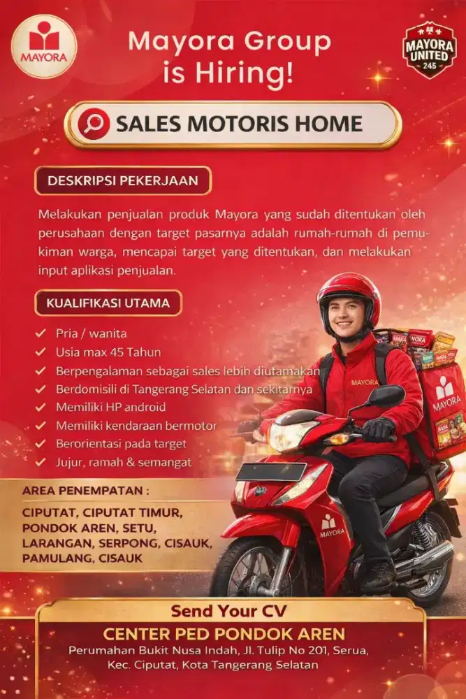 Sales Motoris Home Mayora