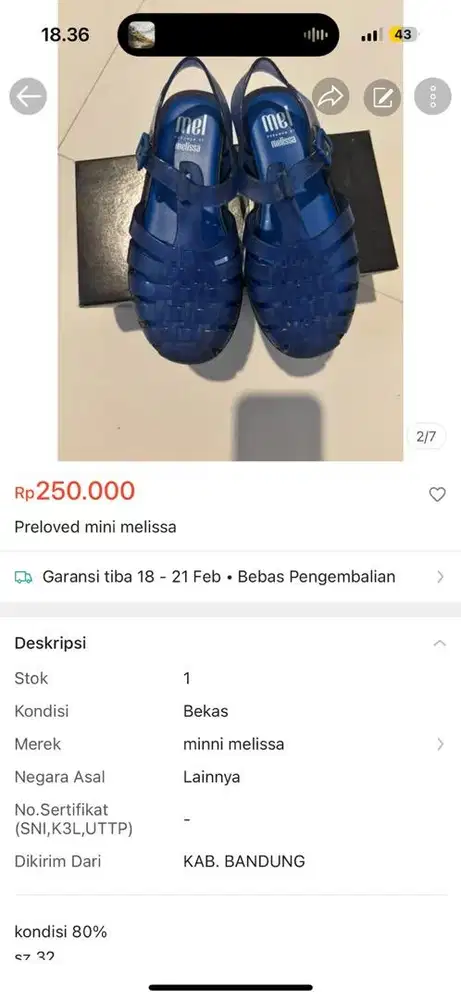 Preloved mini melissa