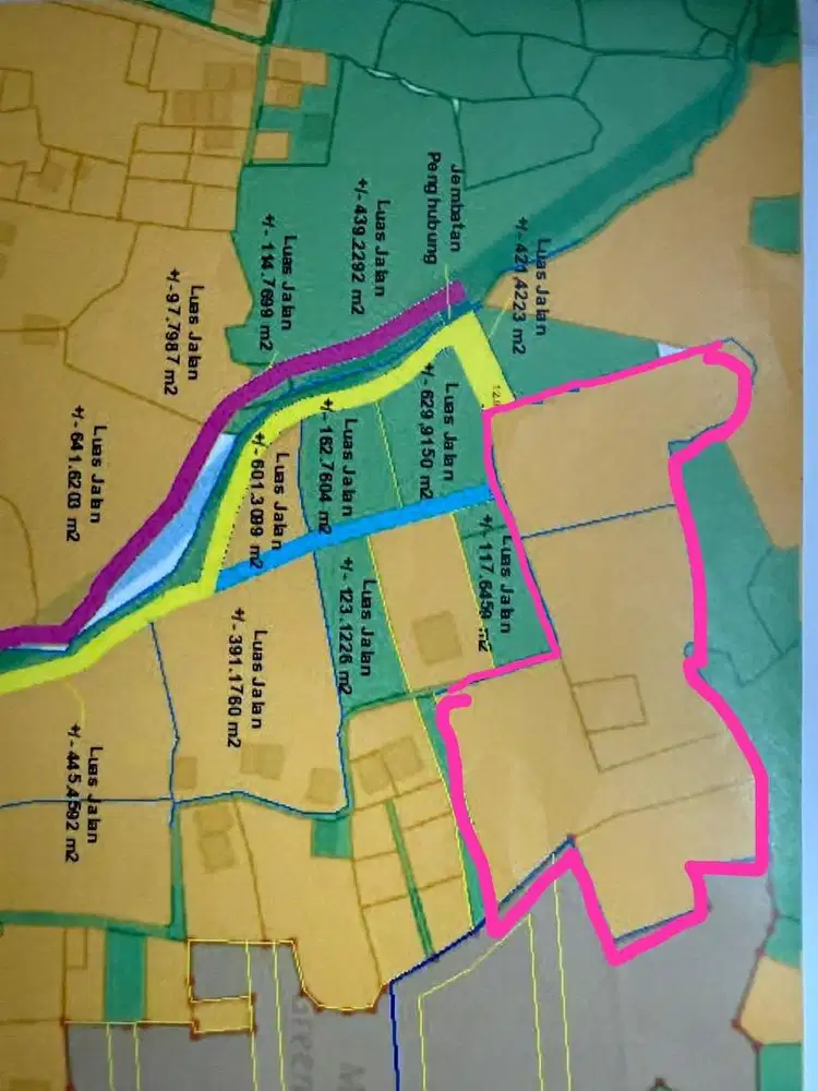 Dijual Tanah Desa Taban dekat Daru