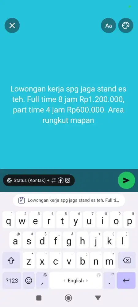 Lowongan kerja spg jaga stand es teh