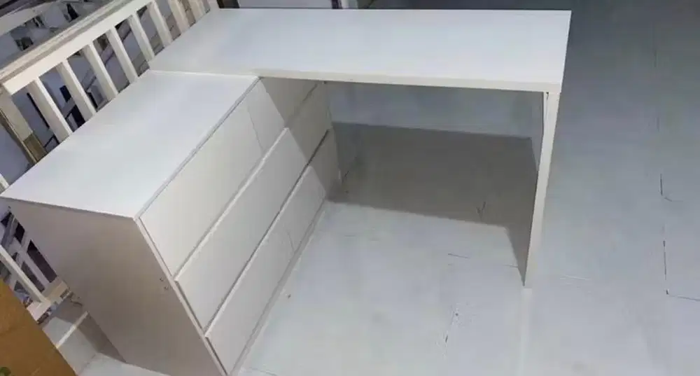 Dijual meja samping minimalis letter L 80x40x75