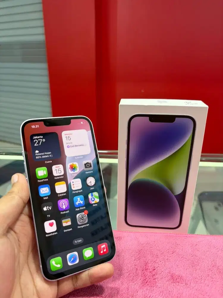 Iphone 14 128gb resmi ibox bh 82% fullset original