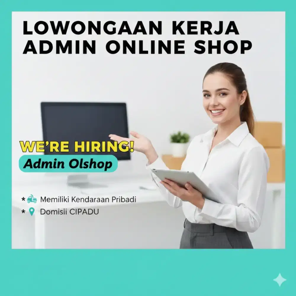 Lowongan Kerja Admin Online shop