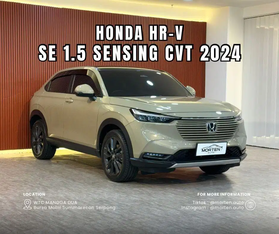 Honda HR-V 1.5L SE Sensing 2024 Odo 24 Ribu Record Antik Bergaransi
