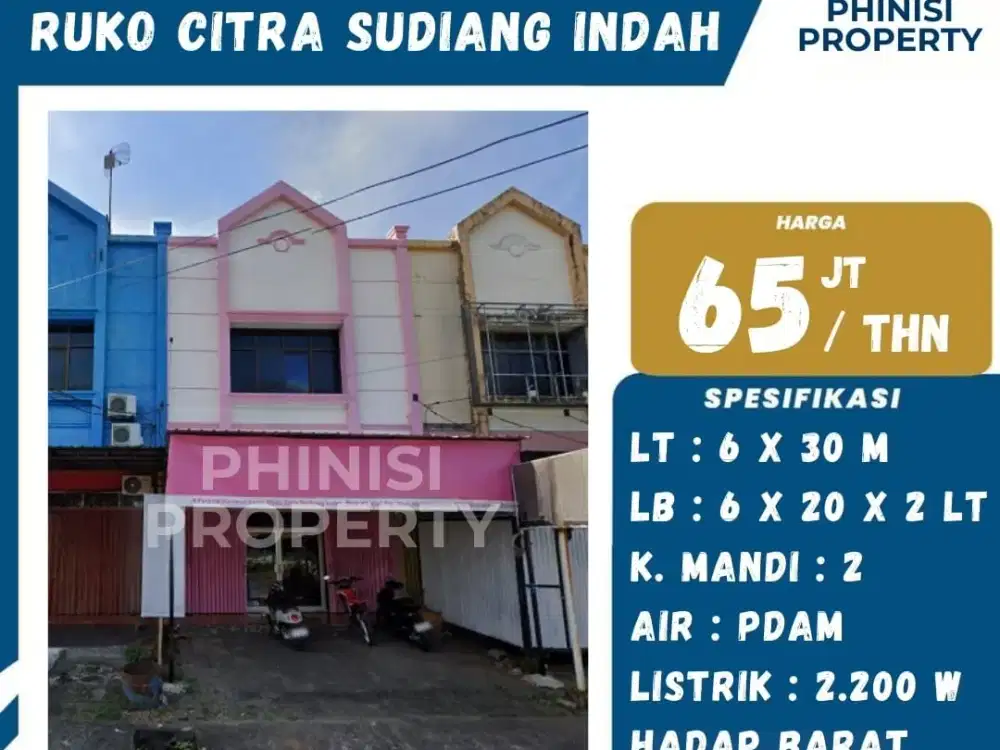 Disewakan Ruko Citra Sudiang Indah